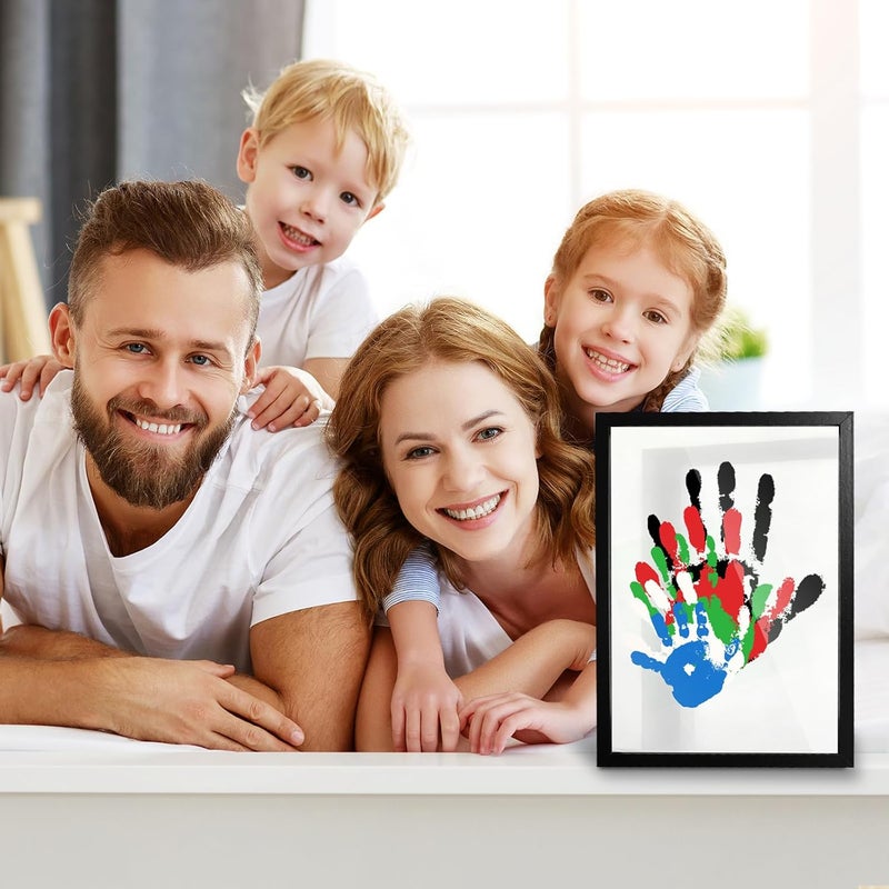 80S Family Handprint Kit, Handprint Art Craft DIY Kit, Baby Hand Print Gift for New Moms, Parents, Grandparents, 6 Safe, Non-Toxic Paints, Ideal for Mother's Day, Father's Day, Anniversary & More - Image 3